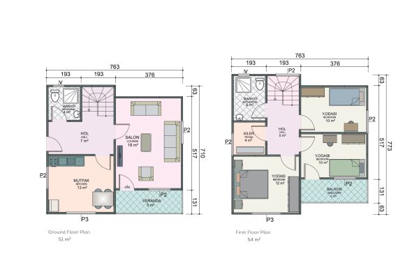 Double Storey Prefabricated House 105 m² - Image 2