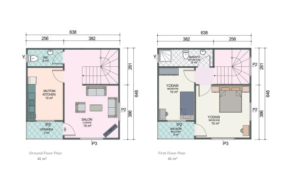 Double Storey Prefabricated House 82 m² - Image 2